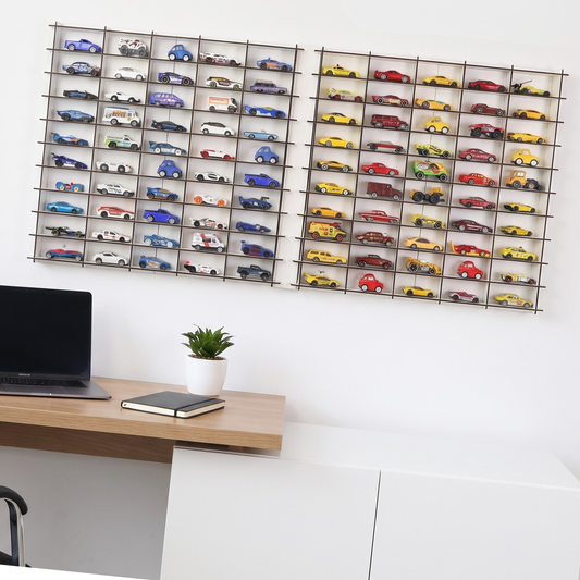 1:64 Diecast Car Display Shelf for 100 Cars, Wall Mounted Toy Car Organizer, Modular Display Rack, Collector Storage (Kopya)