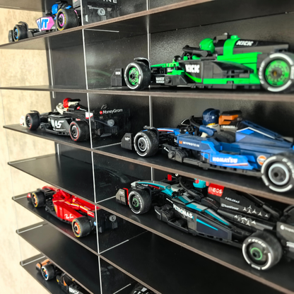 Formula 1 Display Case Wall Mounted Model Car Display Shelf Acrylic Showcase 50x50 cm Collector Storage Organizer Decor