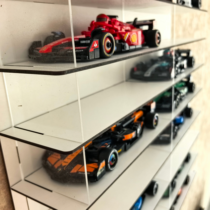Formula 1 Display Case Wall Mounted Model Car Display Shelf Acrylic Showcase 50x50 cm Collector Storage Organizer Decor