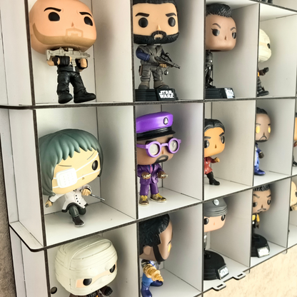 Figure Display Case, Collection Shelf, Wall Display Cabinet, Acrylic Door Showcase, 25 Compartment Collector Display Organizer