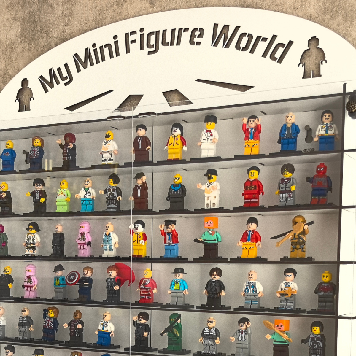 120+ Mini Figure Display Case, Wall Mounted Collectible Shelf, Acrylic Dustproof Display Cabinet, Large Figure Organizer, Free Shipping