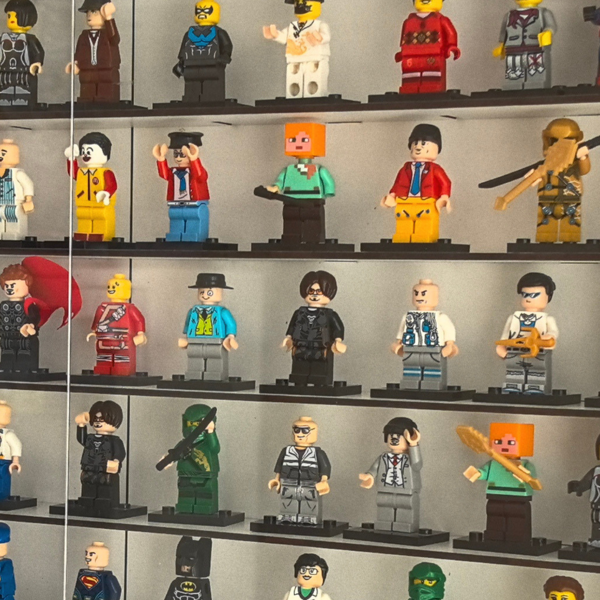 120+ Mini Figure Display Case, Wall Mounted Collectible Shelf, Acrylic Dustproof Display Cabinet, Large Figure Organizer, Free Shipping