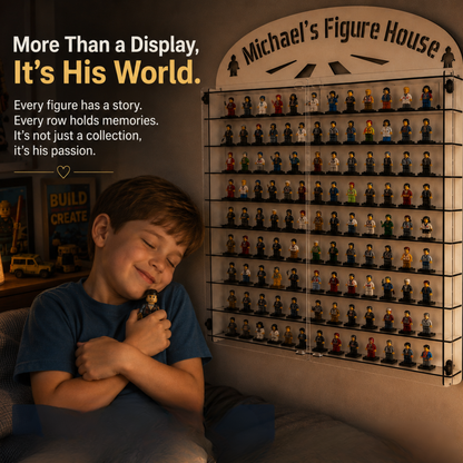 120+ Mini Figure Display Case, Wall Mounted Collectible Shelf, Acrylic Dustproof Display Cabinet, Large Figure Organizer, Free Shipping