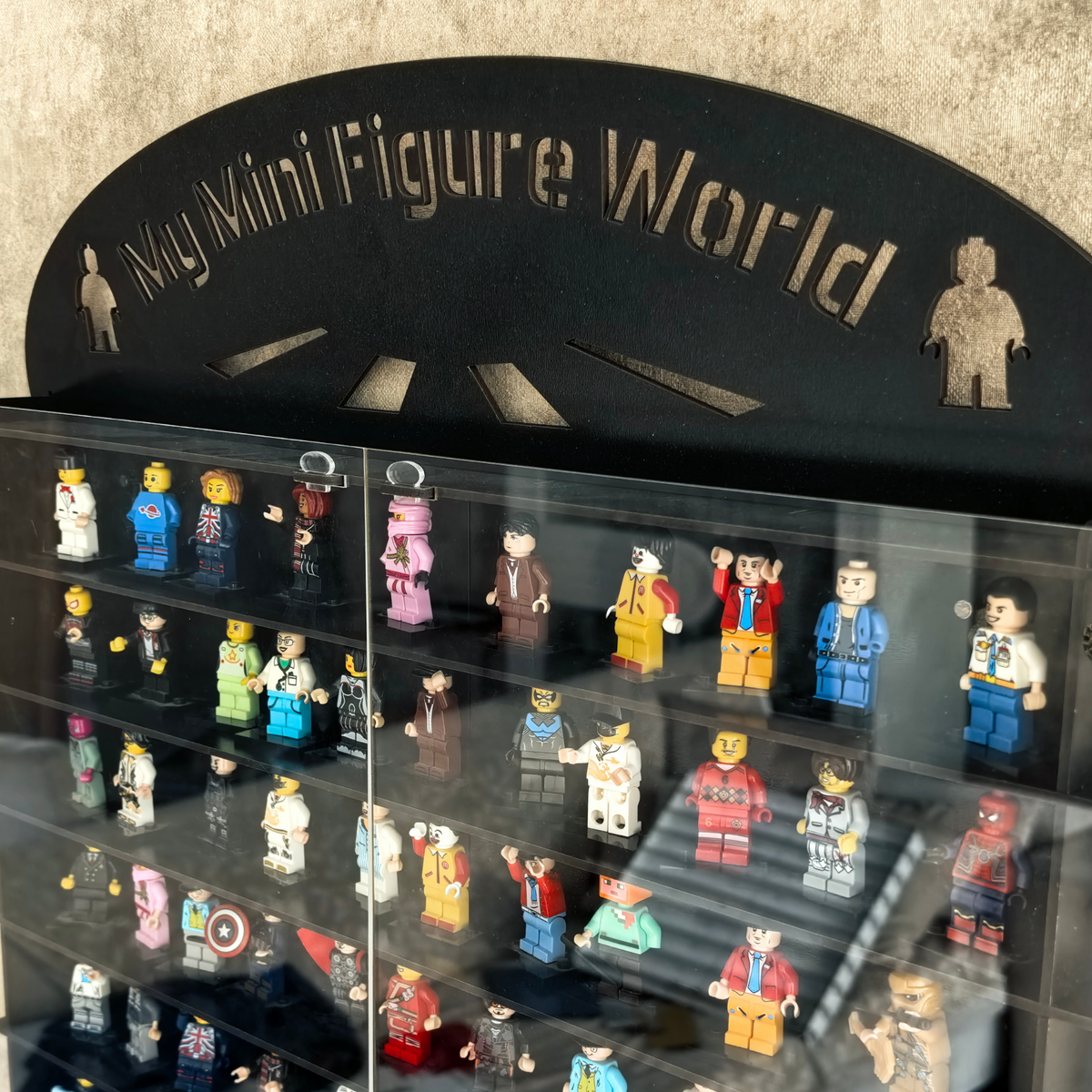 120+ Mini Figure Display Case, Wall Mounted Collectible Shelf, Acrylic Dustproof Display Cabinet, Large Figure Organizer, Free Shipping