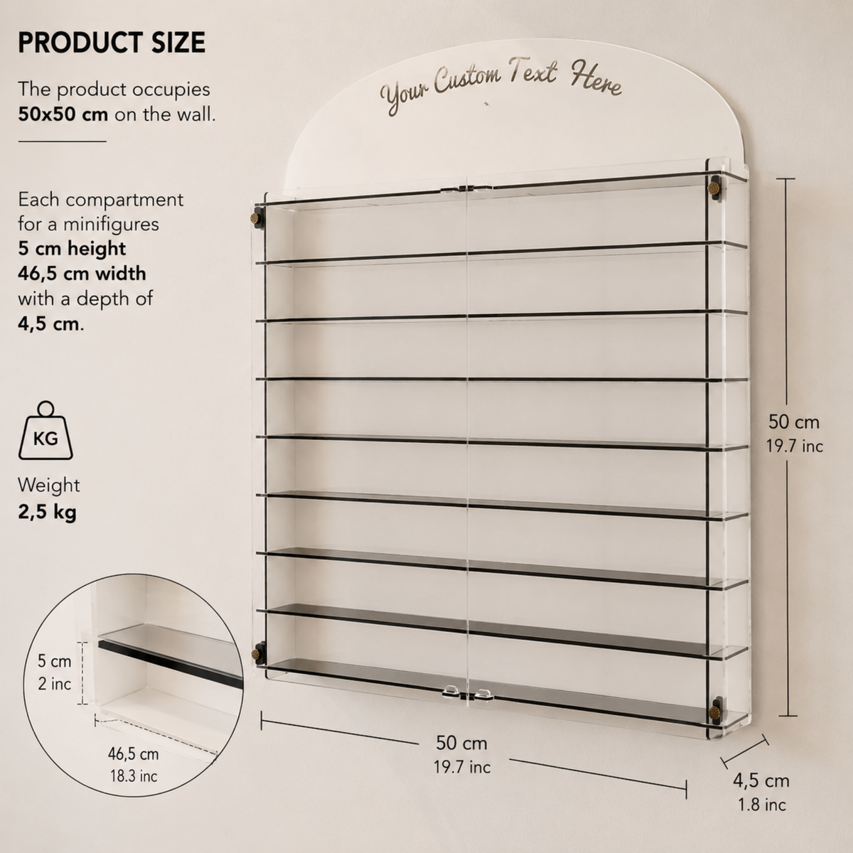 120+ Mini Figure Display Case, Wall Mounted Collectible Shelf, Acrylic Dustproof Display Cabinet, Large Figure Organizer, Free Shipping