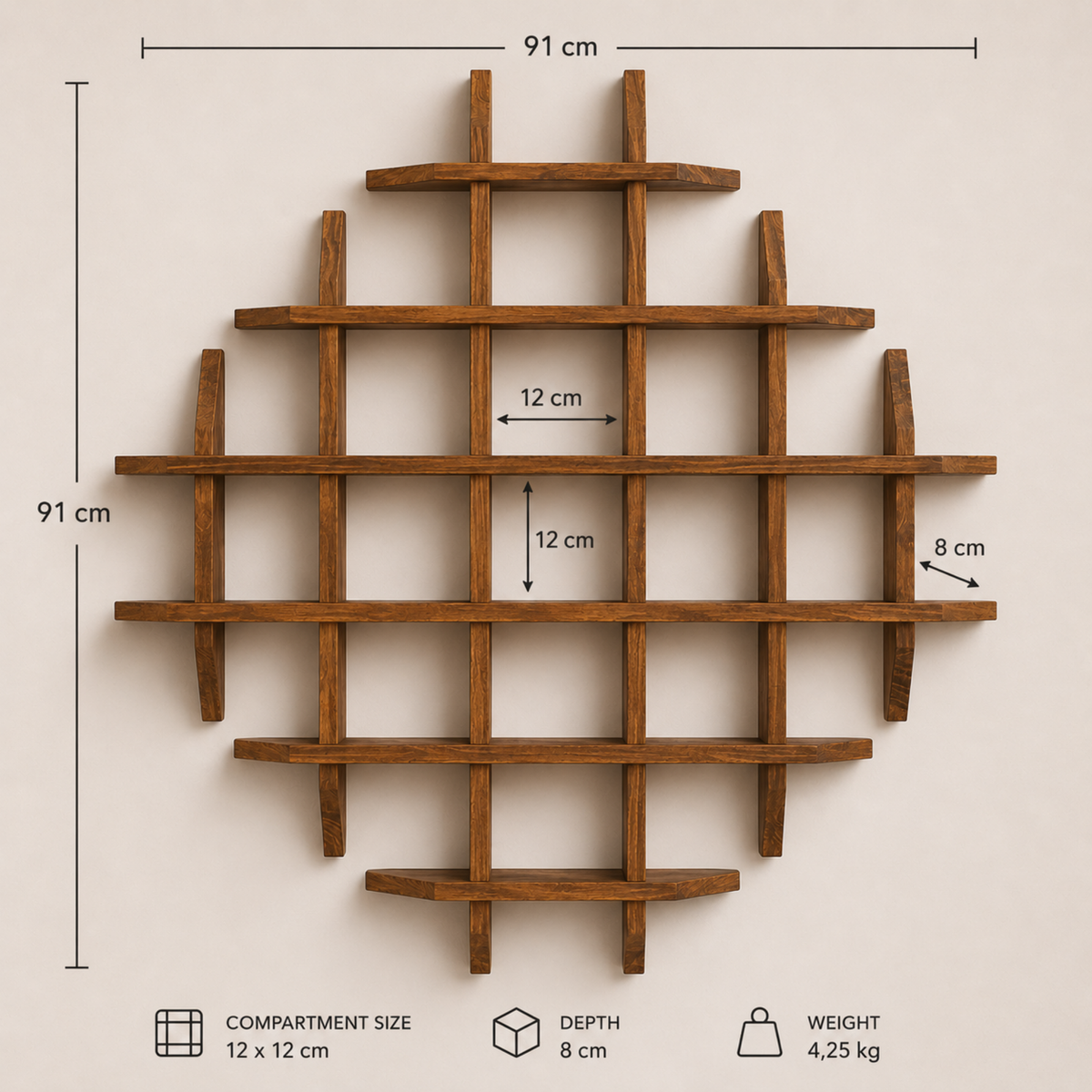 Solid Wood Mug Display Shelf, Travel Mug Collection Rack, Wall Mounted Coffee Mug Organizer, Memory Cup Display
