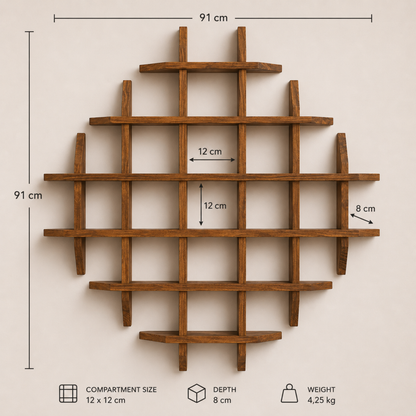 Solid Wood Mug Display Shelf, Travel Mug Collection Rack, Wall Mounted Coffee Mug Organizer, Memory Cup Display